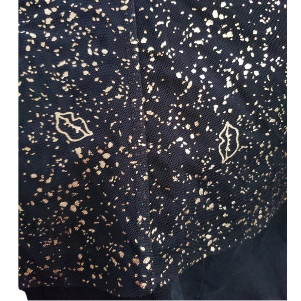 Betsey Johnson Torrid Black Gold Tulle Strapless Dress NWOT - Picture 7 of 11